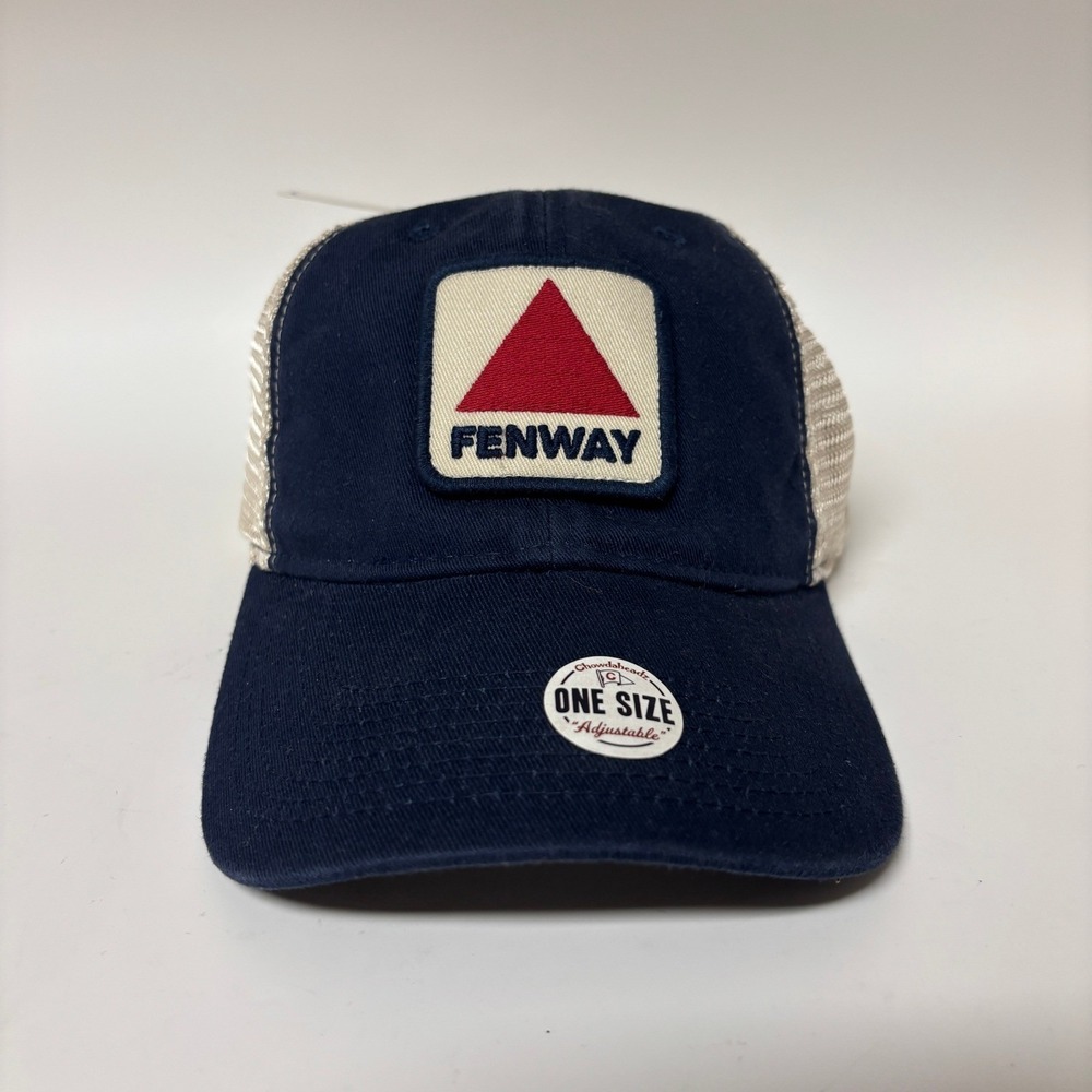 Fenway Patch Dirty Water Mesh Trucker Hat Navy Snapback NWT Chowdaheadz